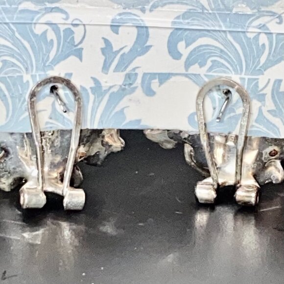 NEW Sterling Silver 142g - 1.25" Blossom Earrings Post & Lever Back NIB - Picture 5 of 8